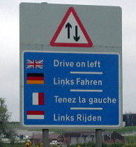Links fahren!